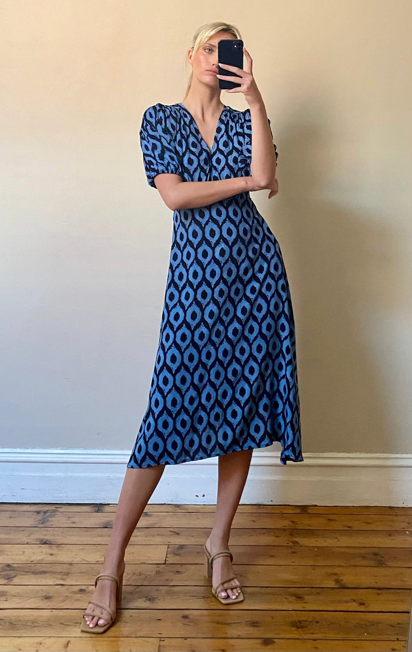 Long Tia Dress - Meta Blue