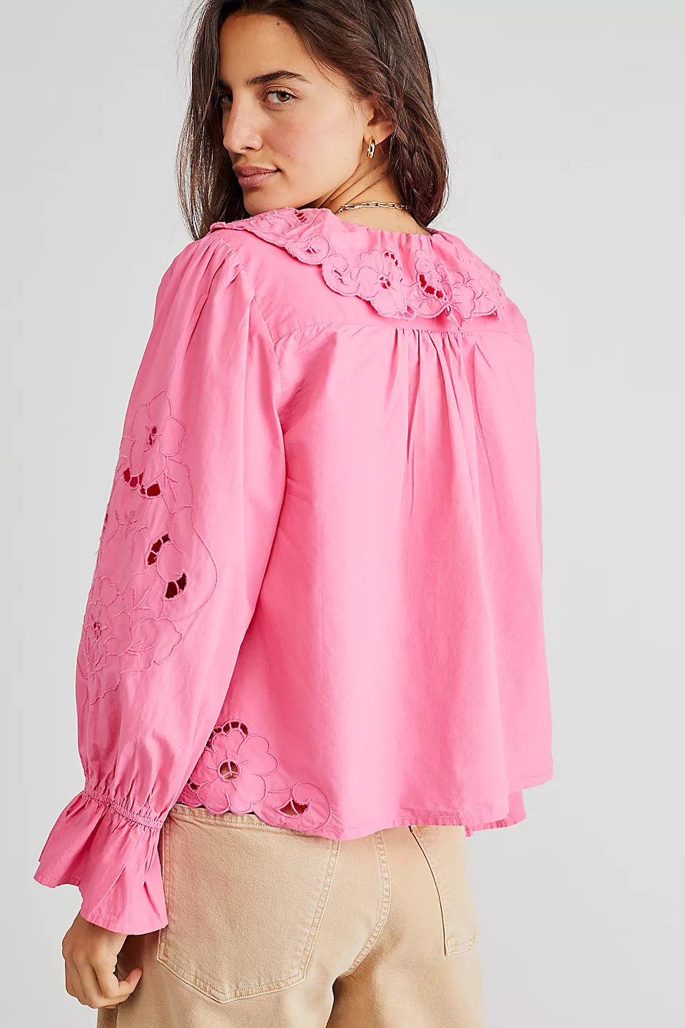 Maisie Cutwork Top - Gumdrop
