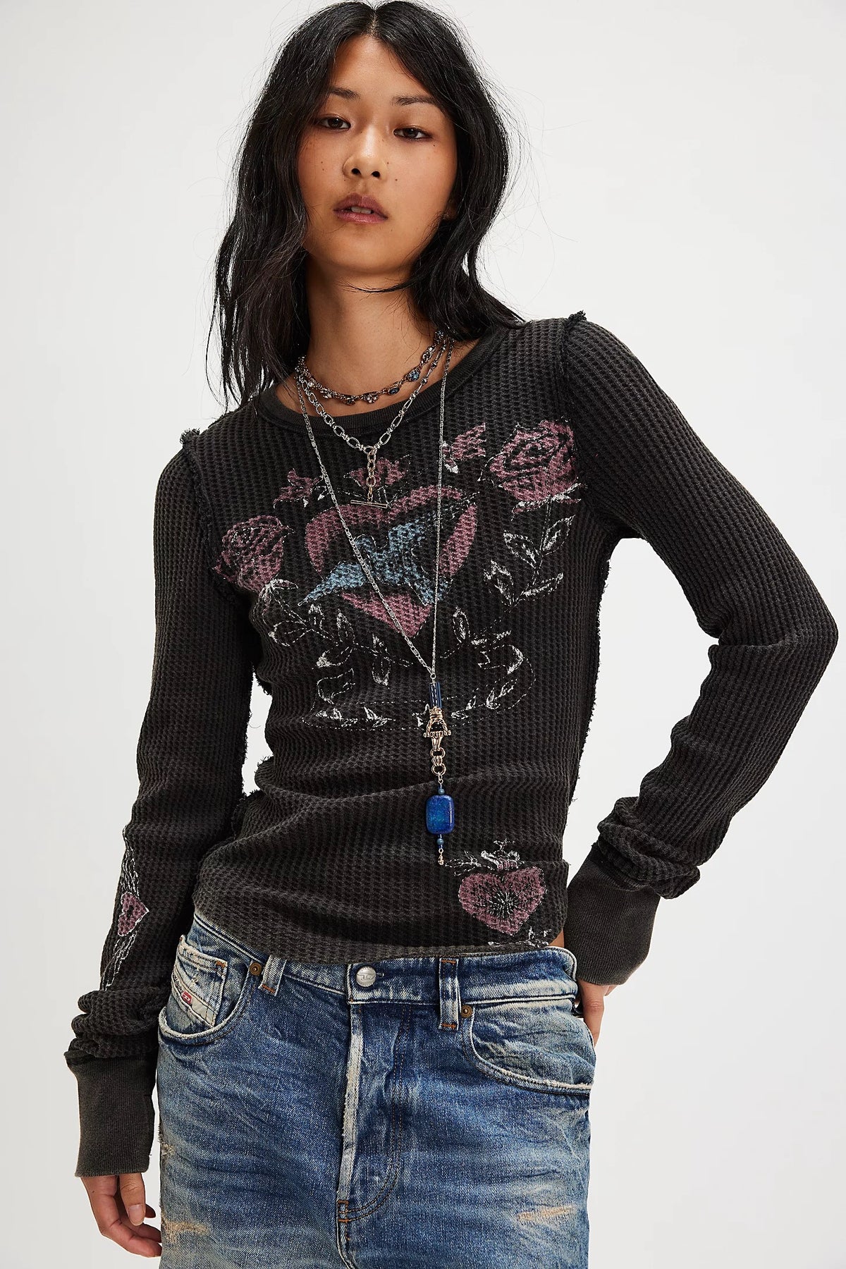 Lucky Locket Tee - Washed Black Combo