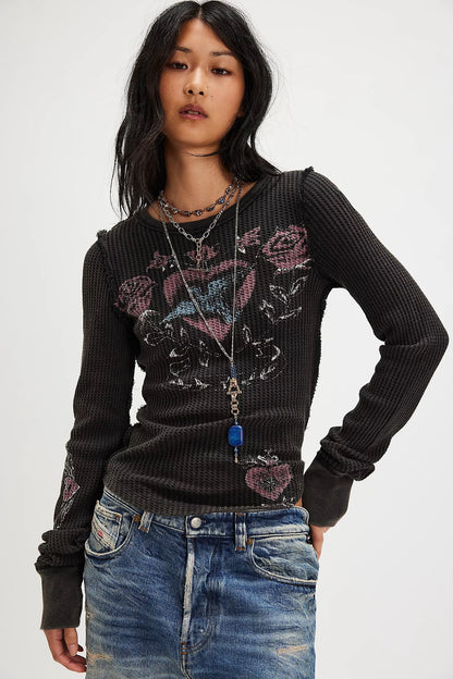 Lucky Locket Tee - Washed Black Combo