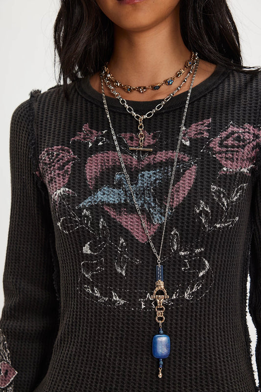 Lucky Locket Tee - Washed Black Combo