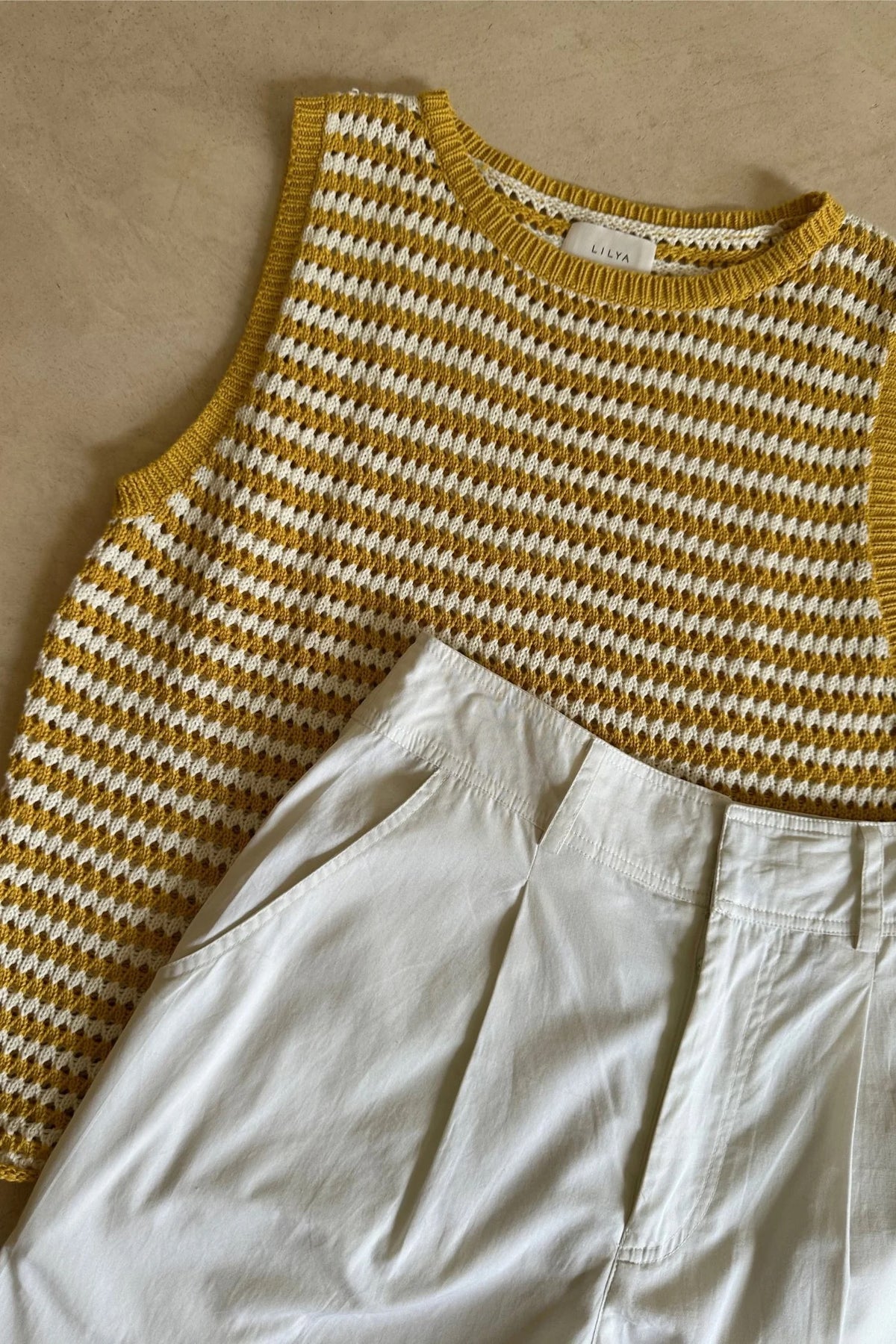 Lena Stripe Knit Top - Sunshine Yellow
