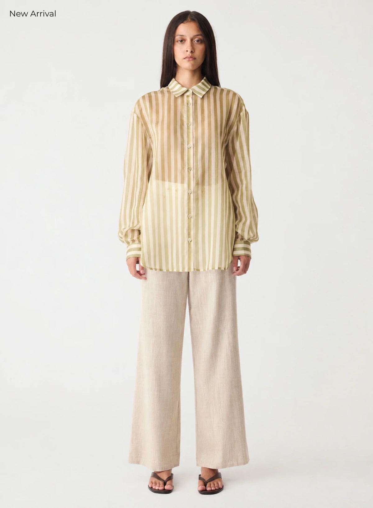 Sahara Shirt - Sage Stripe