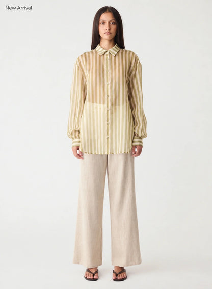 Sahara Shirt - Sage Stripe