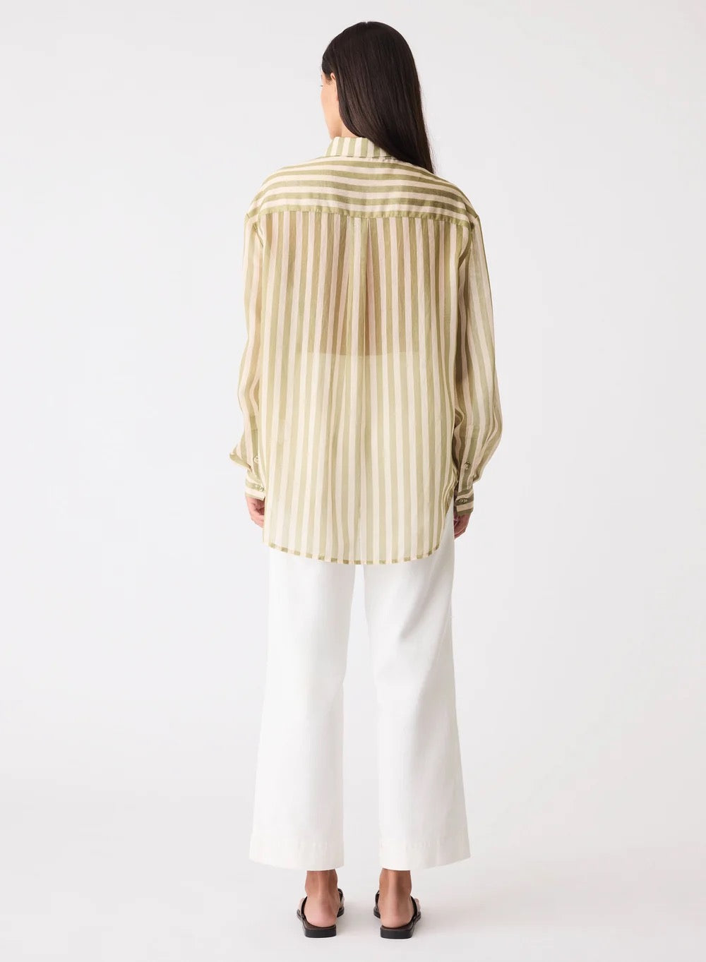 Sahara Shirt - Sage Stripe