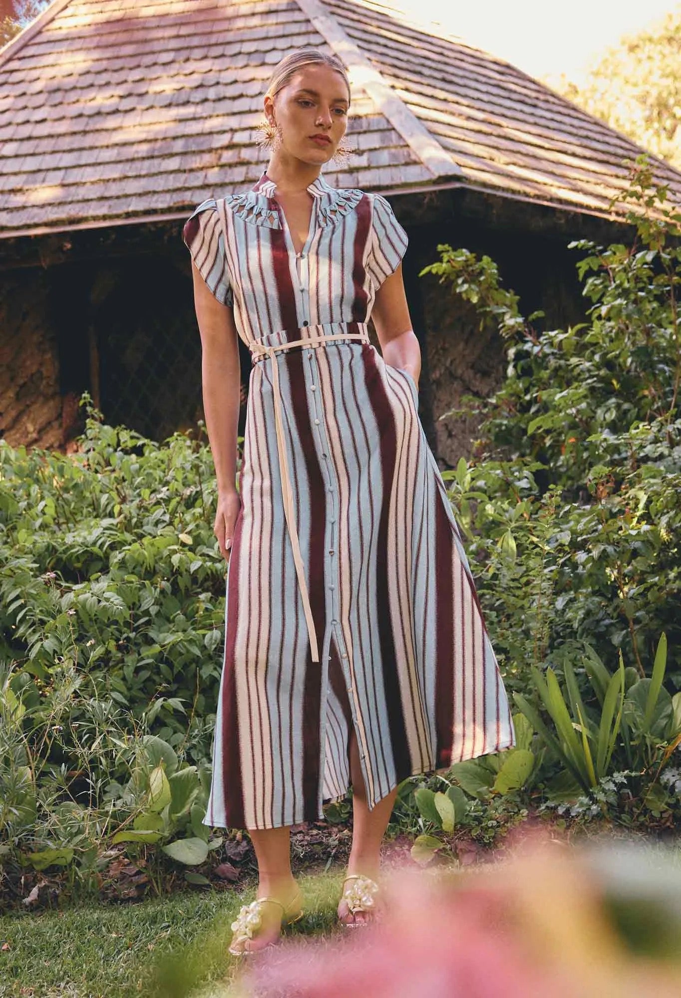 Cattleya Maxi Dress - Iridescent Stripe