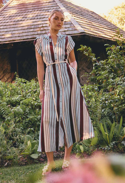 Cattleya Maxi Dress - Iridescent Stripe