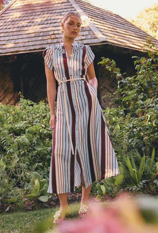 Cattleya Maxi Dress - Iridescent Stripe