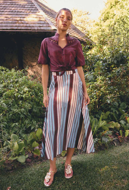 Iris Skirt - Iridescent Stripe