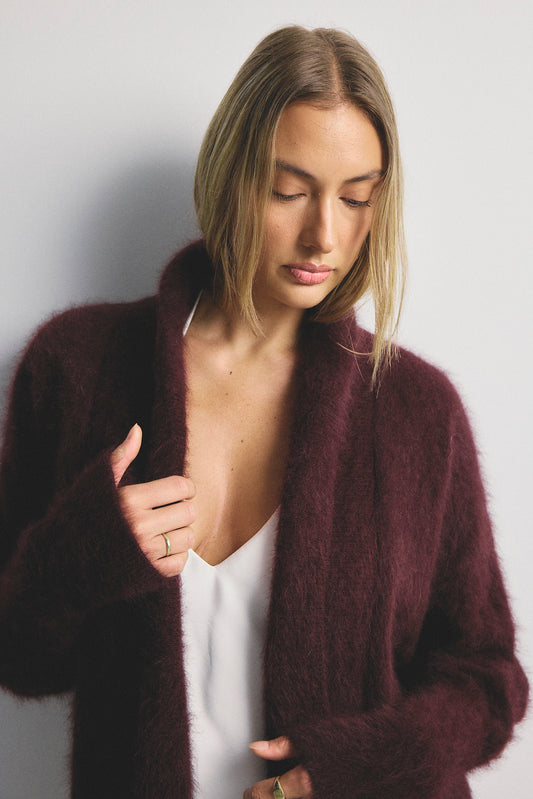 Sophia Cardigan - Aubergine