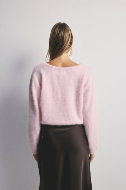 Stella Boat Neck - Rosewater