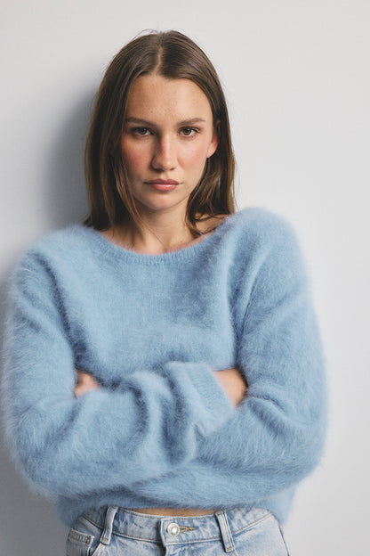 Stella Boat Neck - Sky