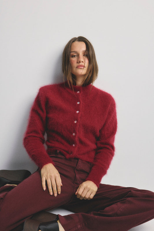 Bella Cardigan - Cerise
