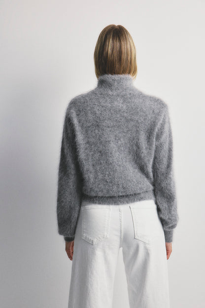 Felix Zip Cardigan - Charcoal