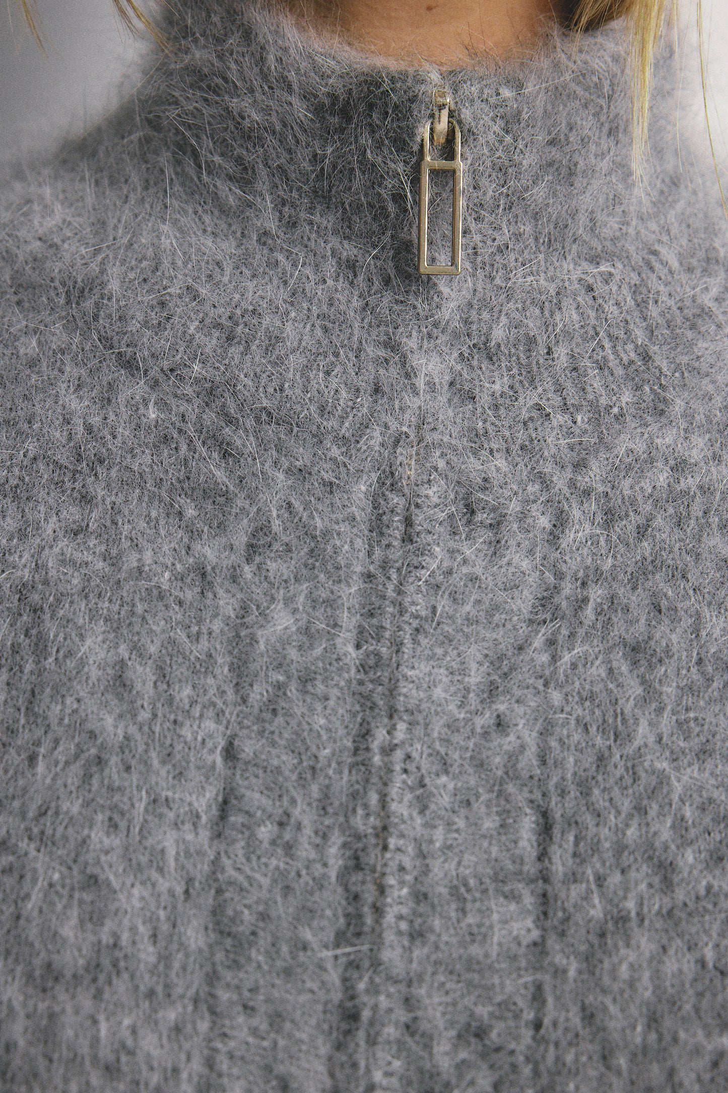 Felix Zip Cardigan - Charcoal