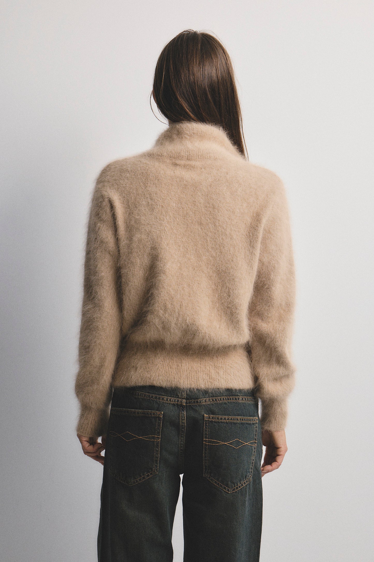 Felix Zip Cardigan - Latte