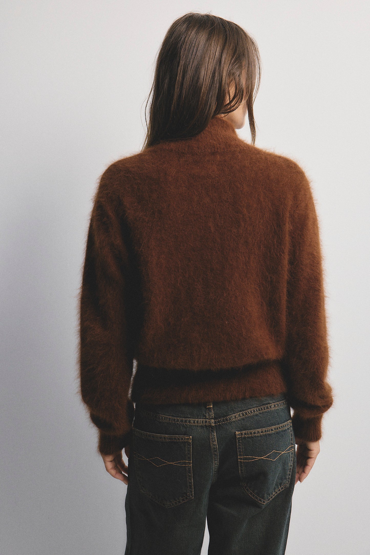 Felix Zip Cardigan - Chocolate