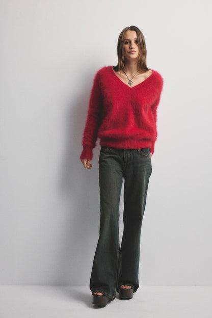 Olivia V Neck - Flame