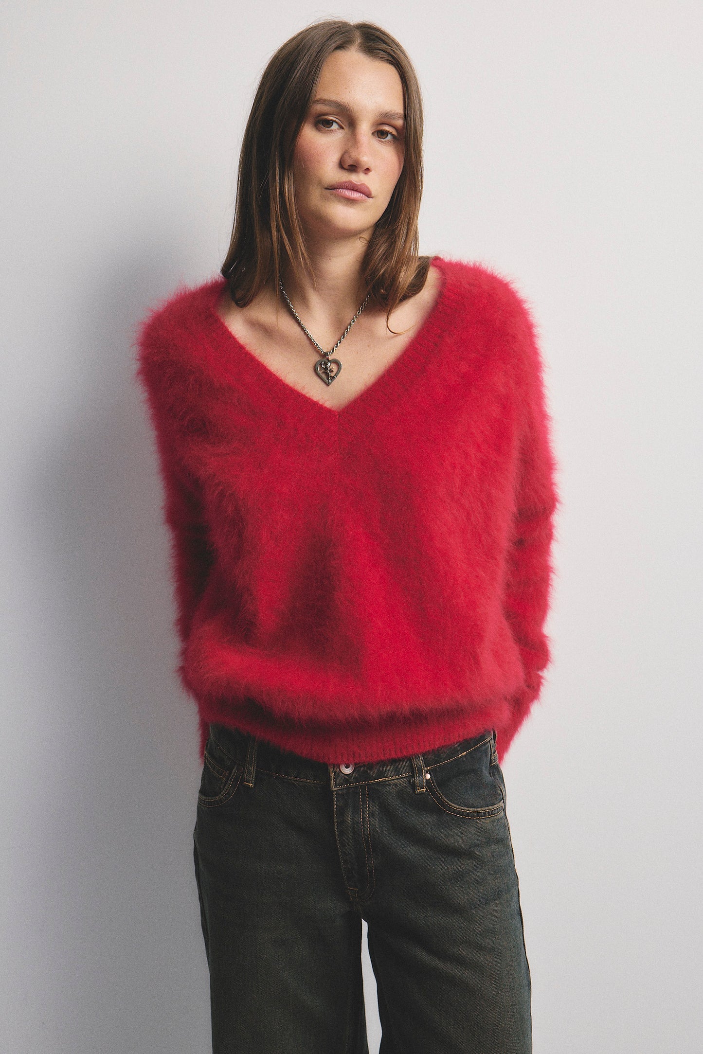 Olivia V Neck - Flame