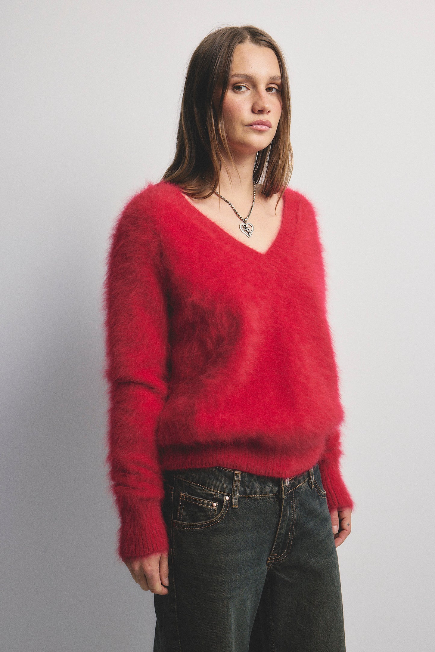 Olivia V Neck - Flame