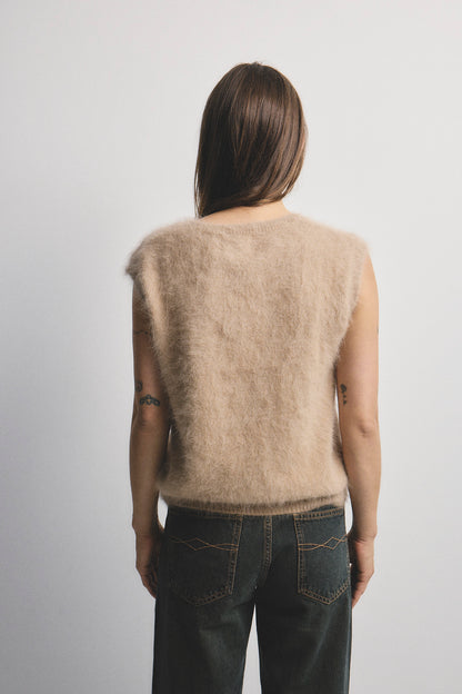 Ebony Vest - Latte