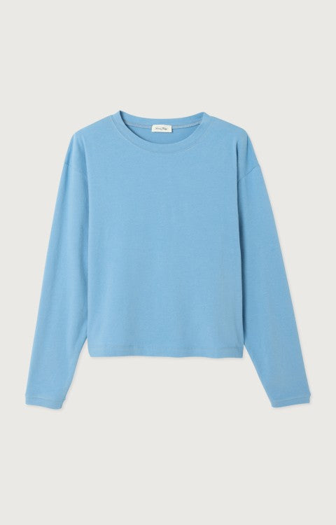 YPAO2B - LS T-shirt - Melange Blue