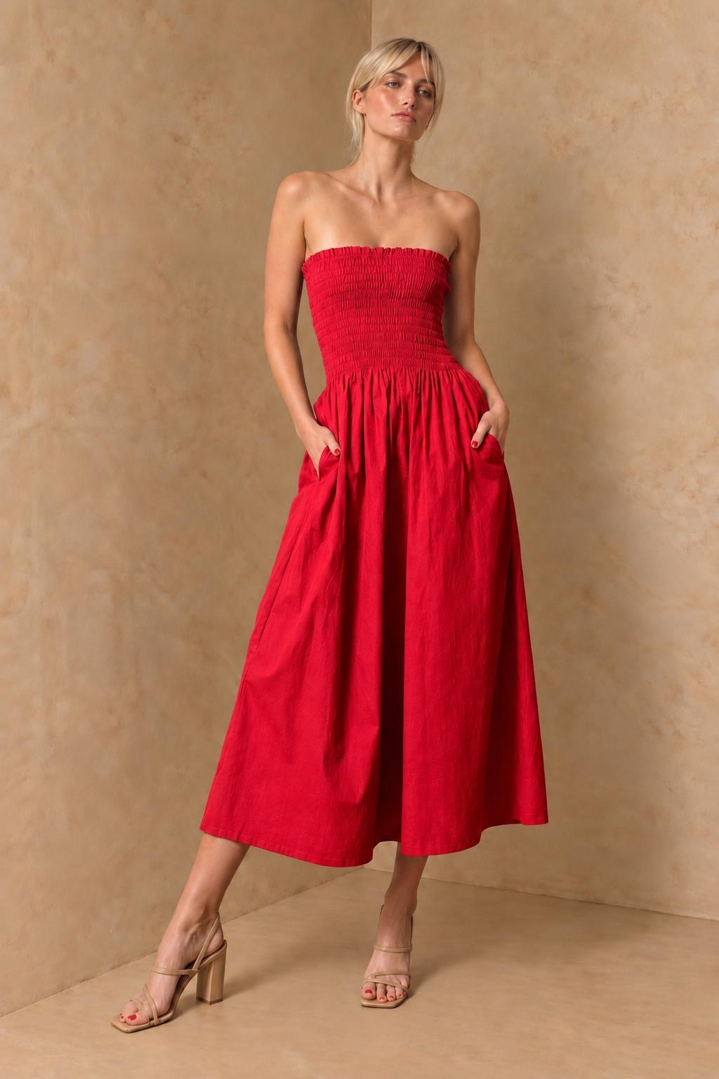 Ava Dress - Red
