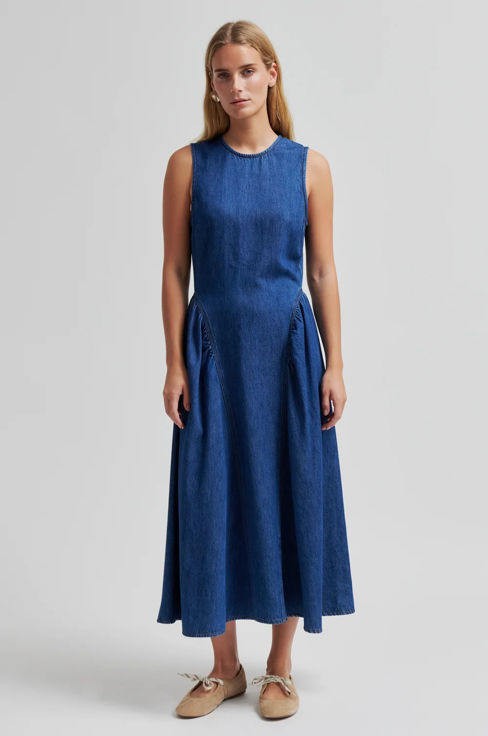 Lukana Denim Dress - Blue Denim