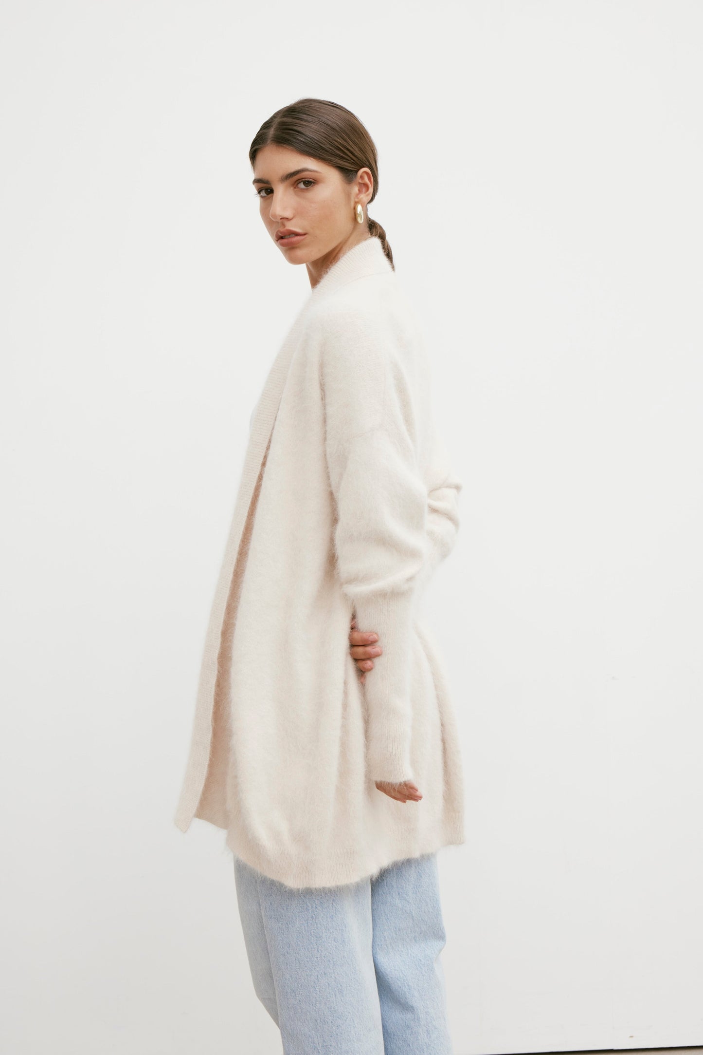 Sophia Cashmere Cardigan - Oatmeal