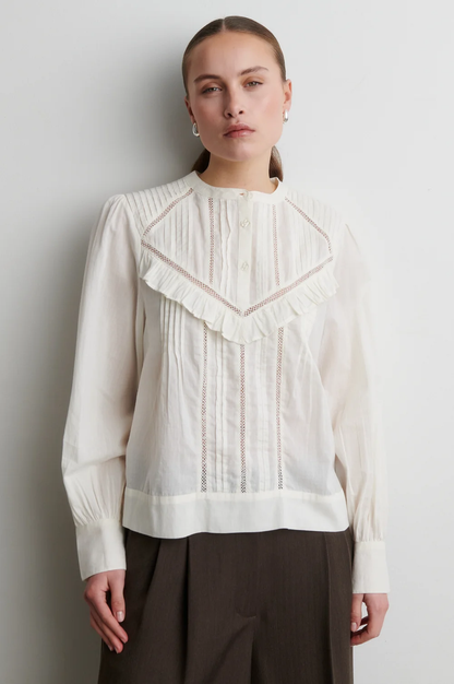 Maise SS Blouse - White