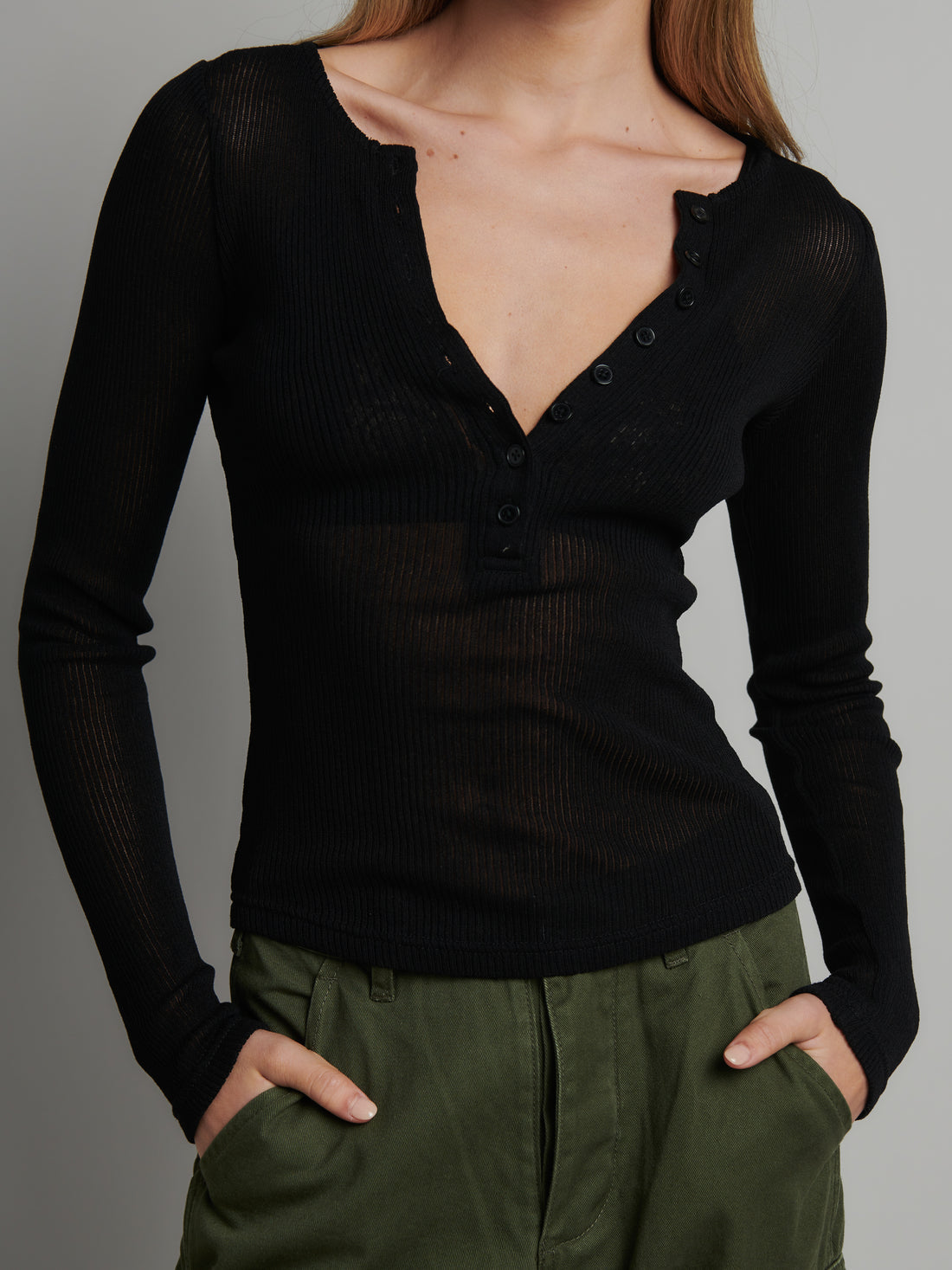 Xavier Button Down Top - Black
