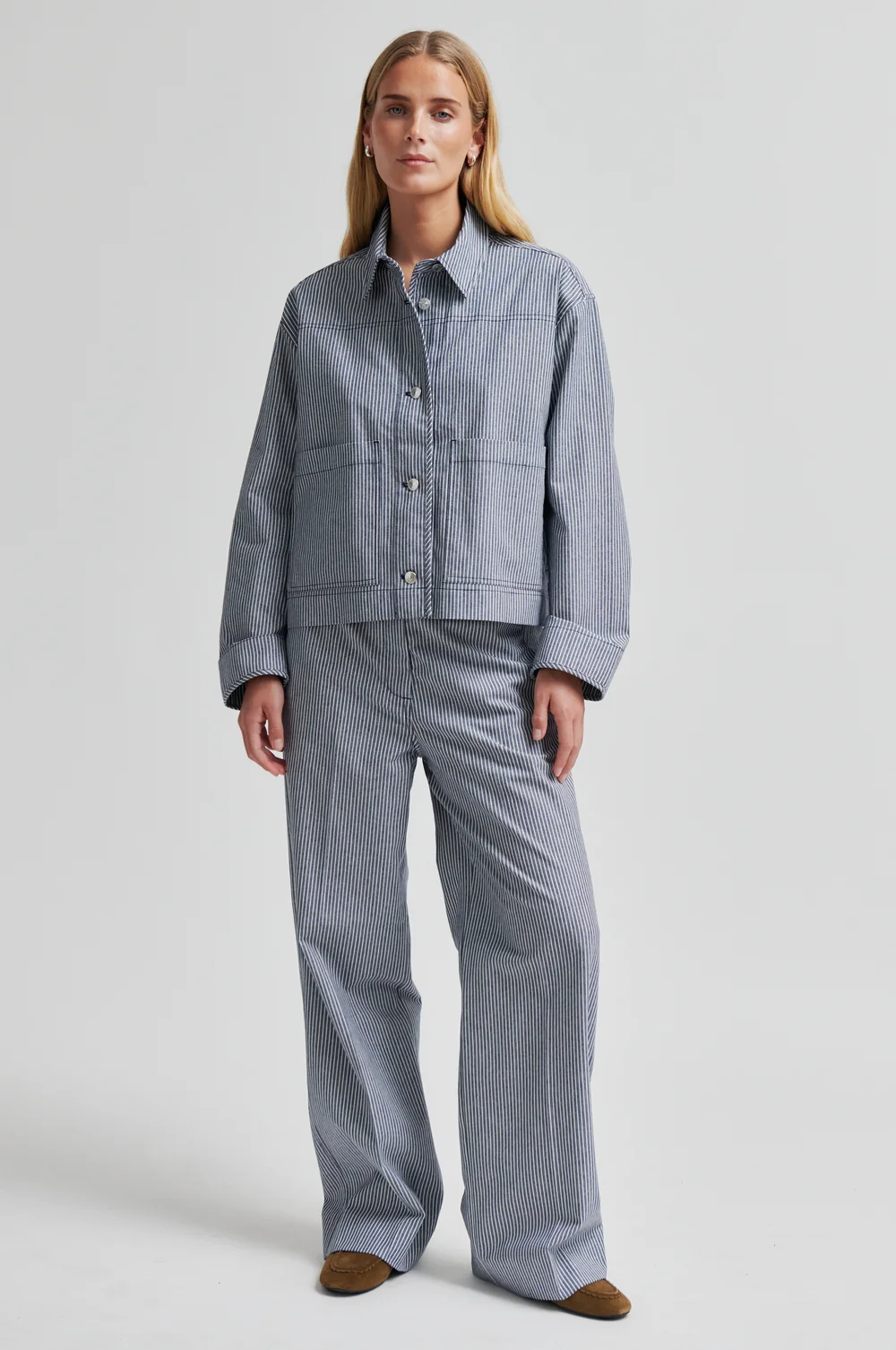 Antibes Overshirt - Dark Blue Stripe