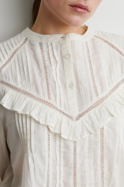 Maise SS Blouse - White
