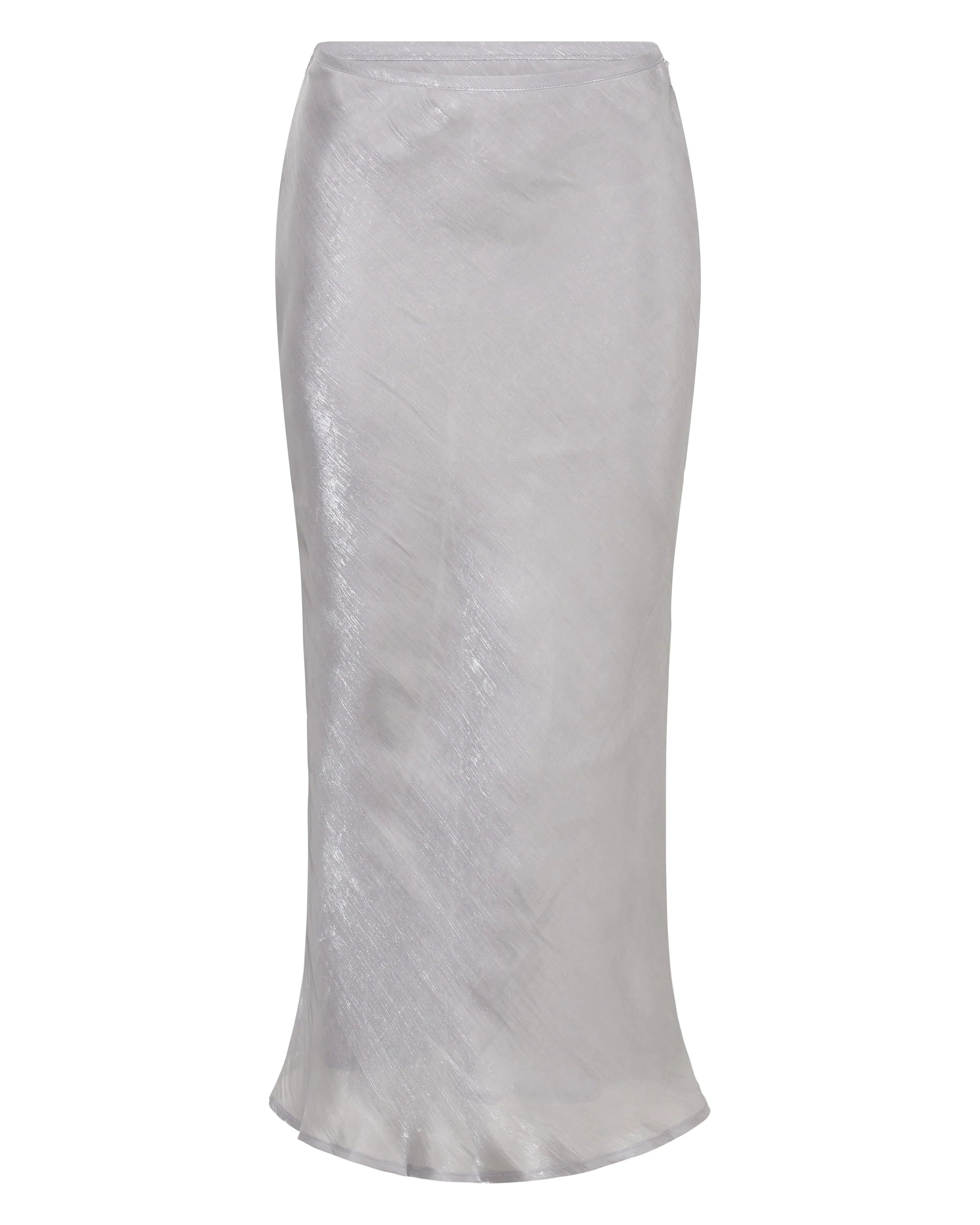 Untamed Bias Skirt Silver
