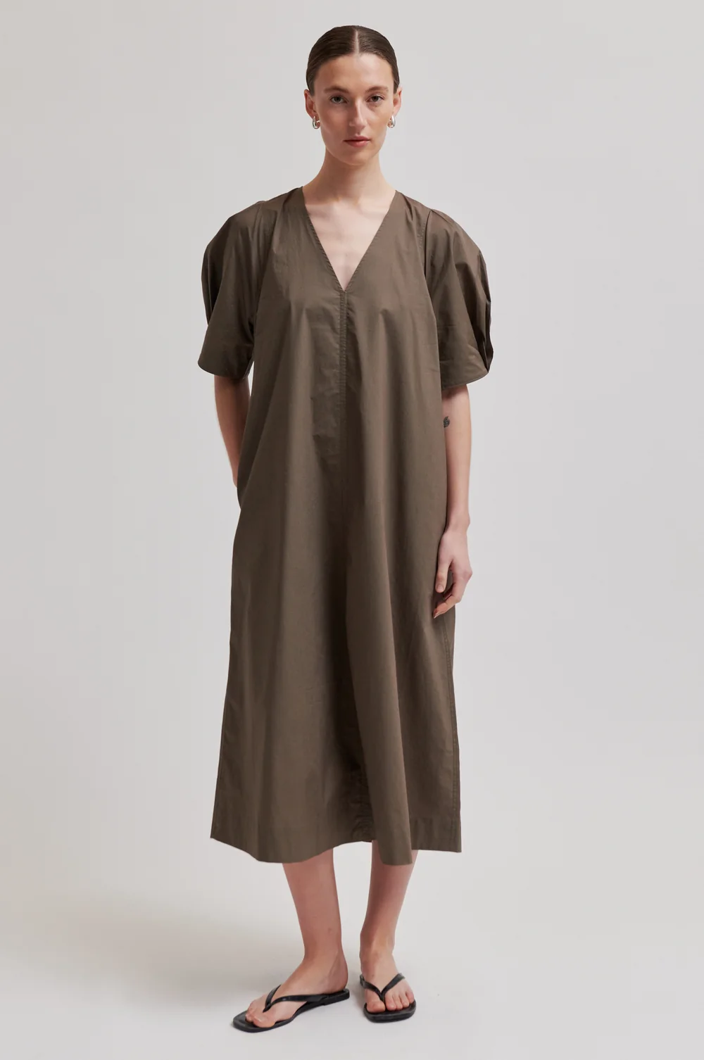 Larkini SS Maxi Dress - Canteen