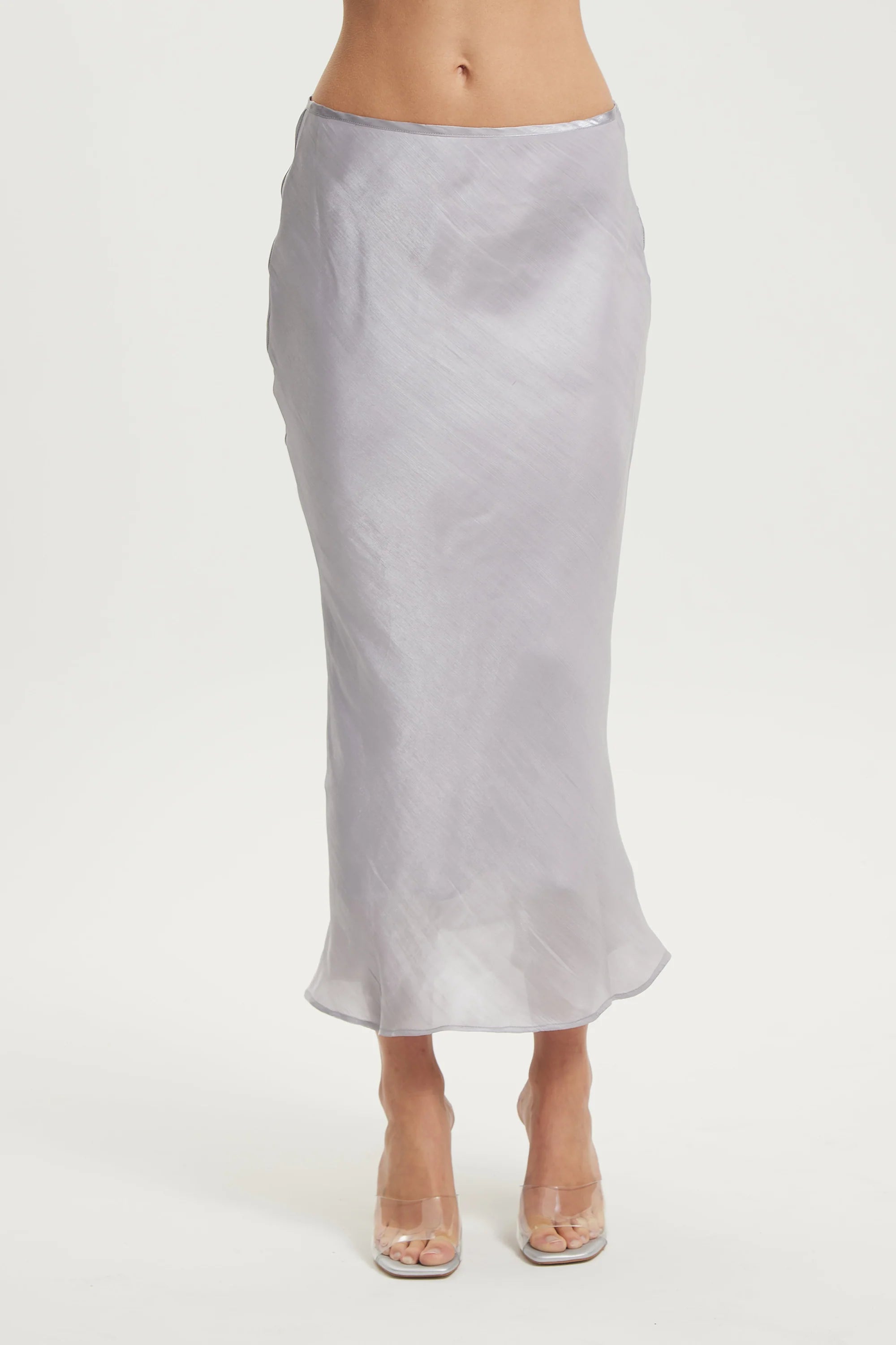 Untamed Bias Skirt Silver