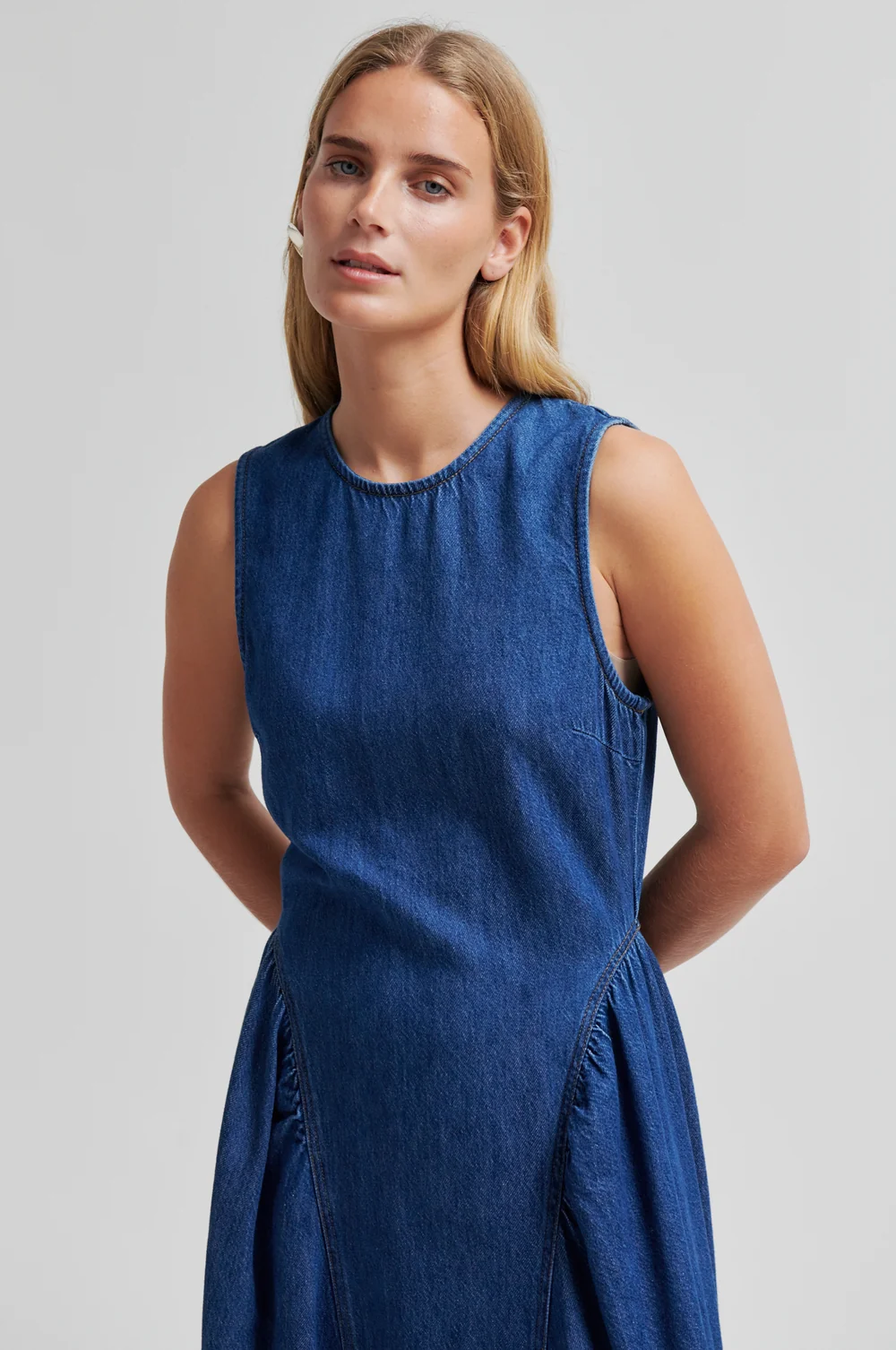 Lukana Denim Dress - Blue Denim