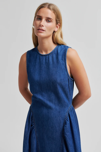 Lukana Denim Dress - Blue Denim