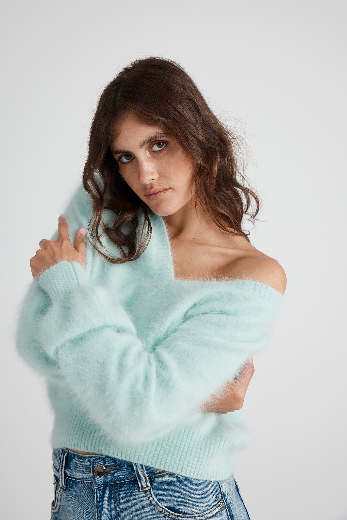 Isabella V Neck - Mint