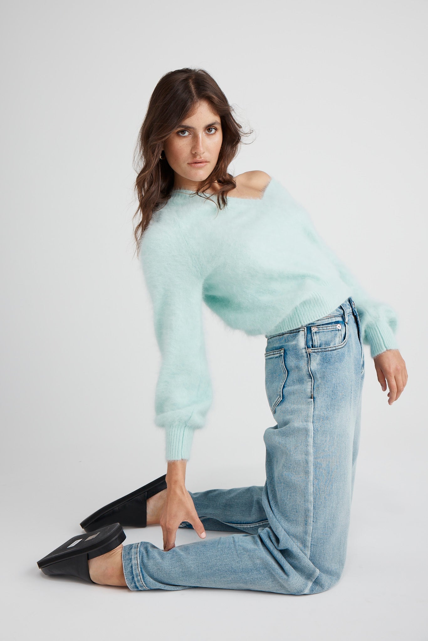 Isabella V Neck - Mint