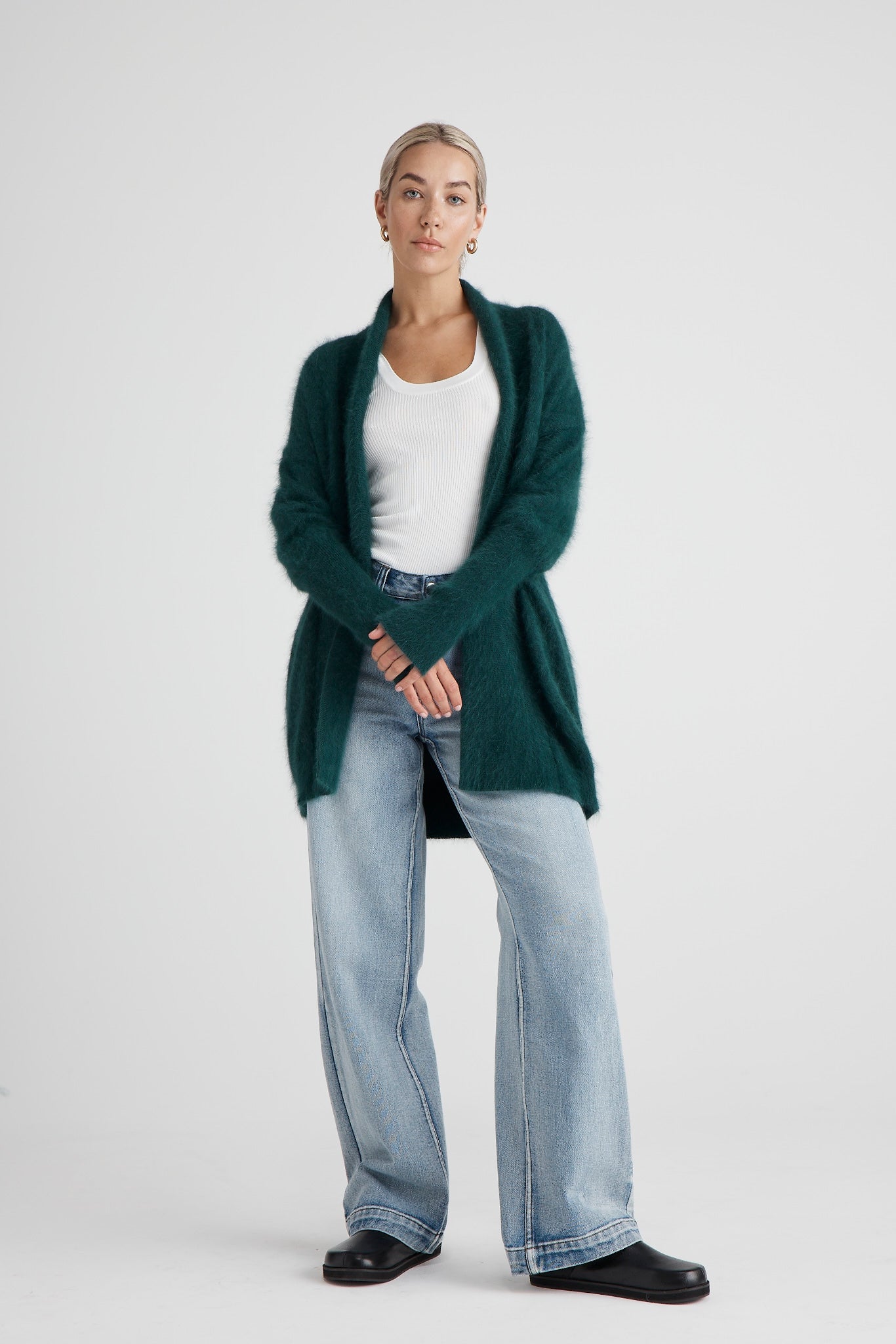 Sophia Cashmere Cardigan - Forest