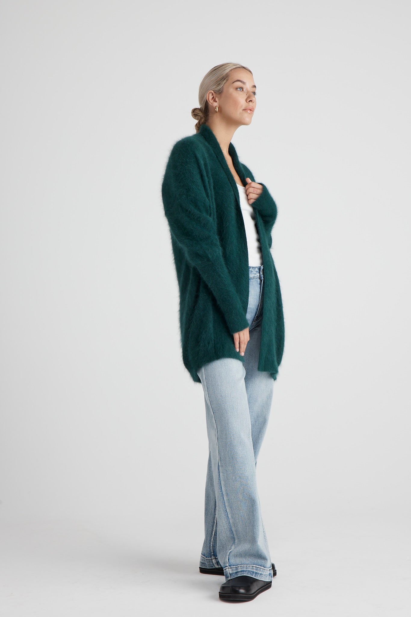 Sophia Cashmere Cardigan - Forest
