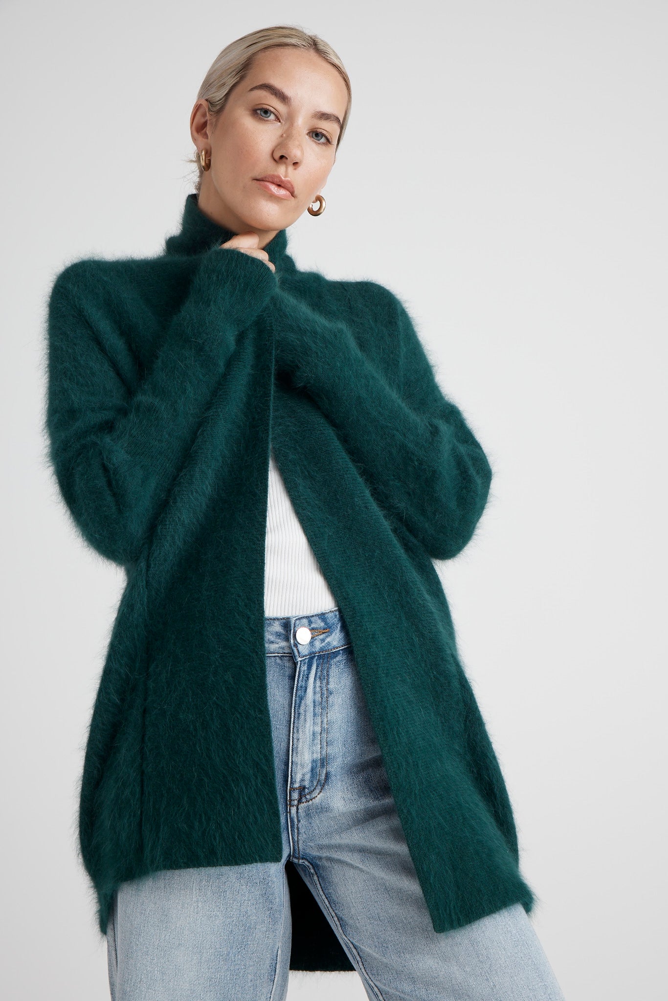 Sophia Cashmere Cardigan - Forest