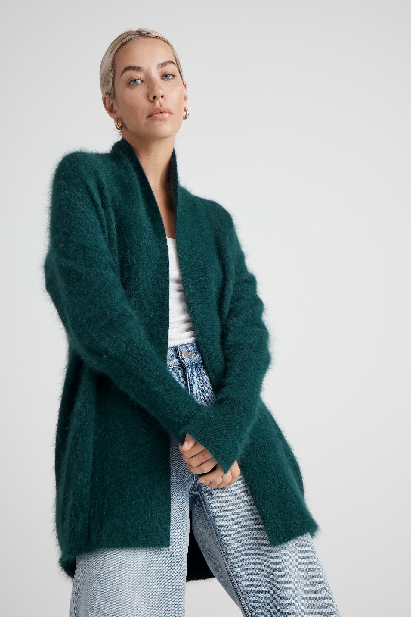 Sophia Cashmere Cardigan - Forest