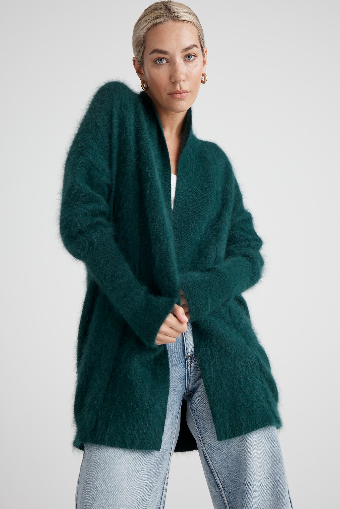Sophia Cashmere Cardigan - Forest