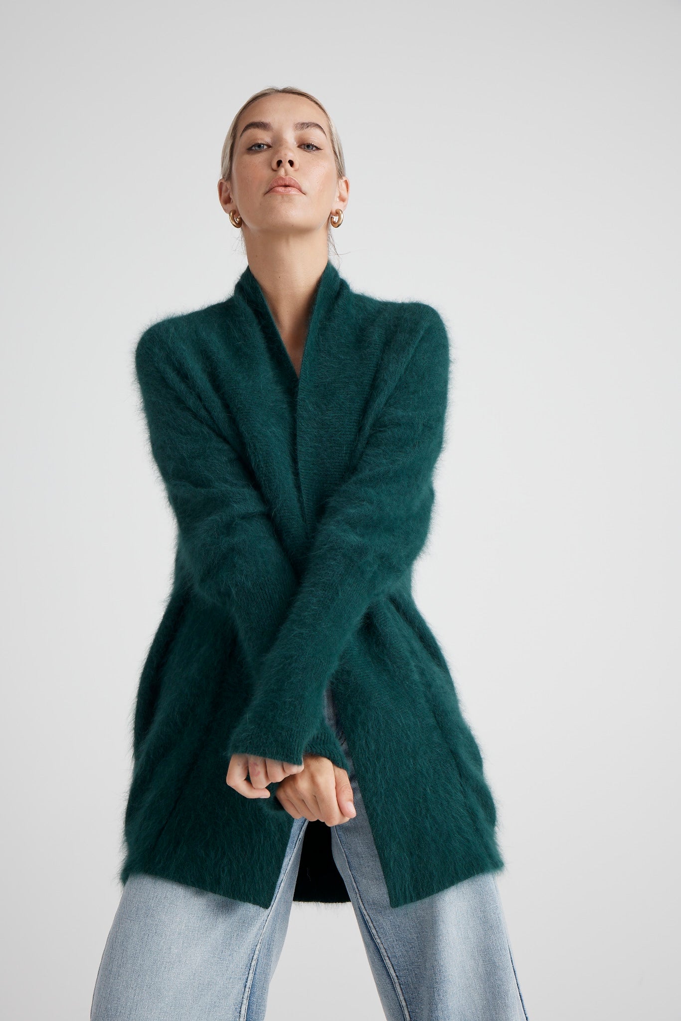 Sophia Cashmere Cardigan - Forest