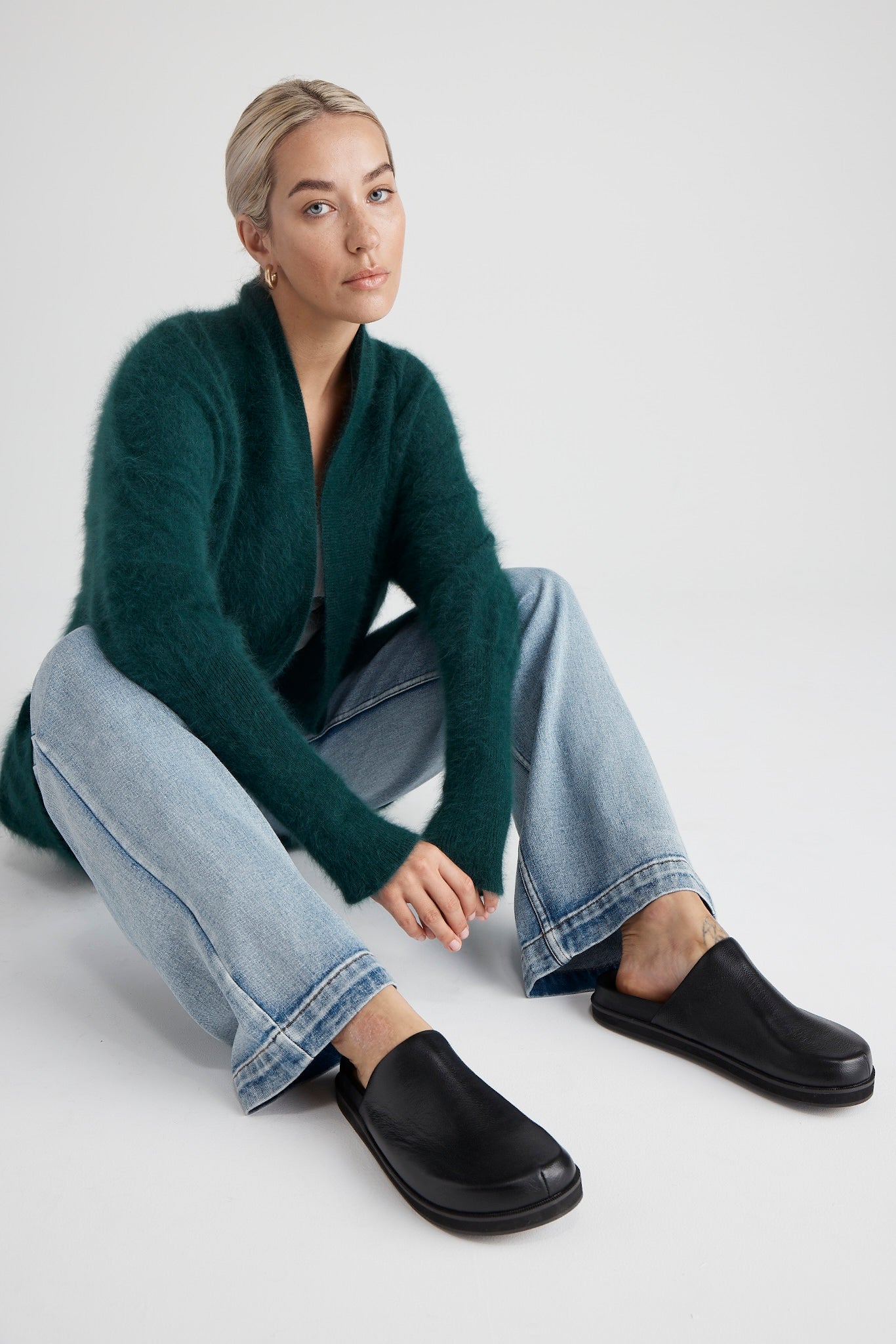 Sophia Cashmere Cardigan - Forest