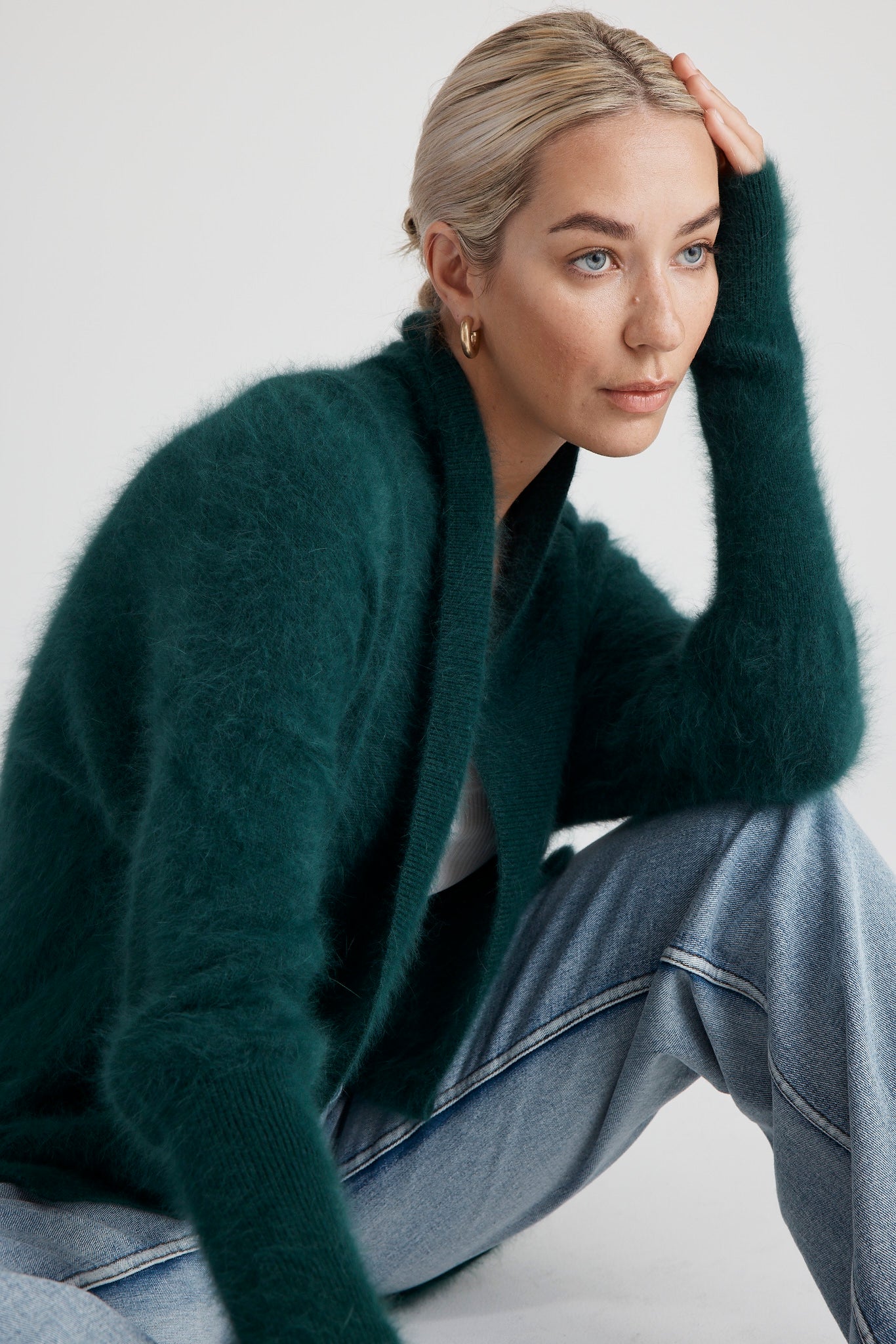 Sophia Cashmere Cardigan - Forest