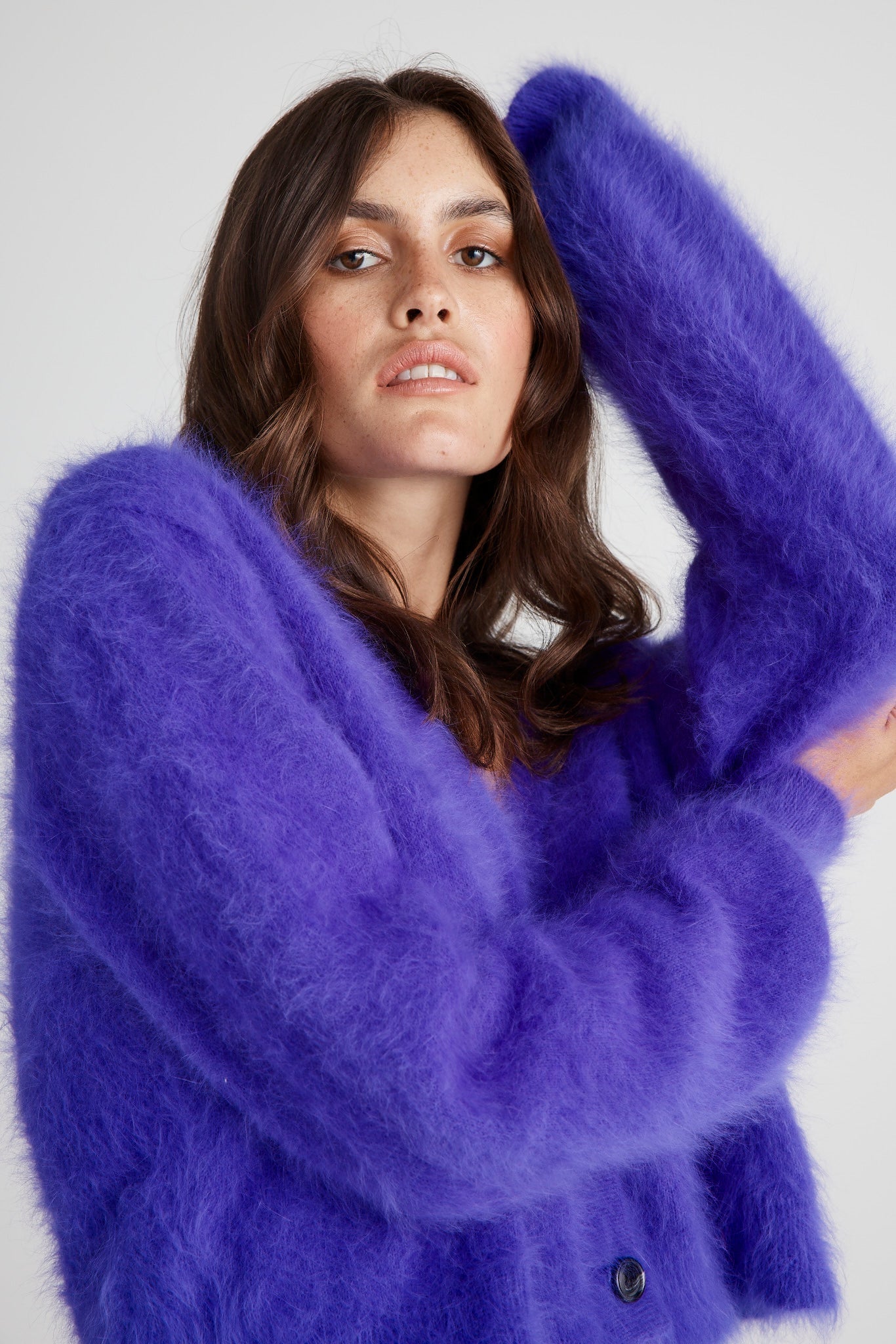 Cecilia Crop Cardigan - Purple