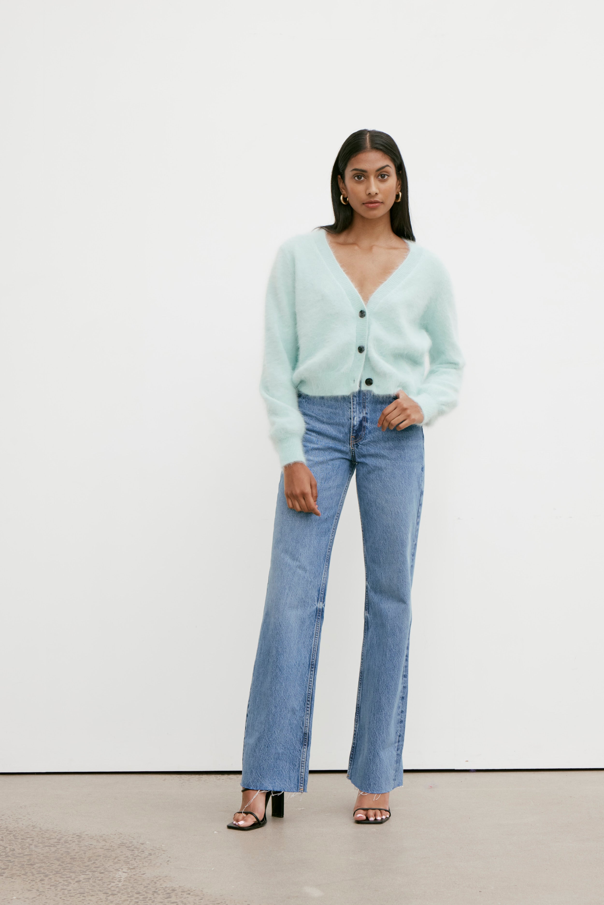 Cecilia Crop Cardigan - Mint